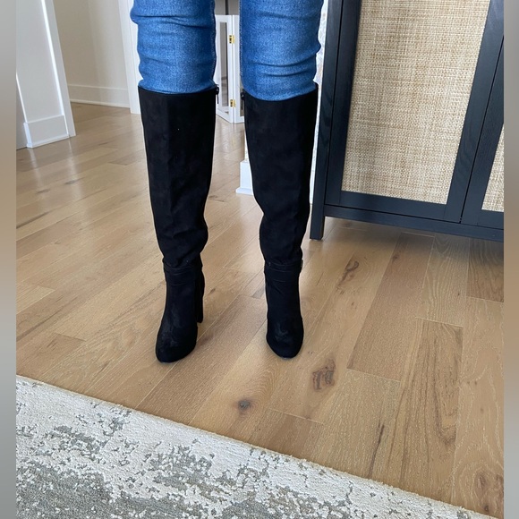 BRAND NEW JUST FAB BLACK KNEE HIGH BOOT - Picture 2 of 3